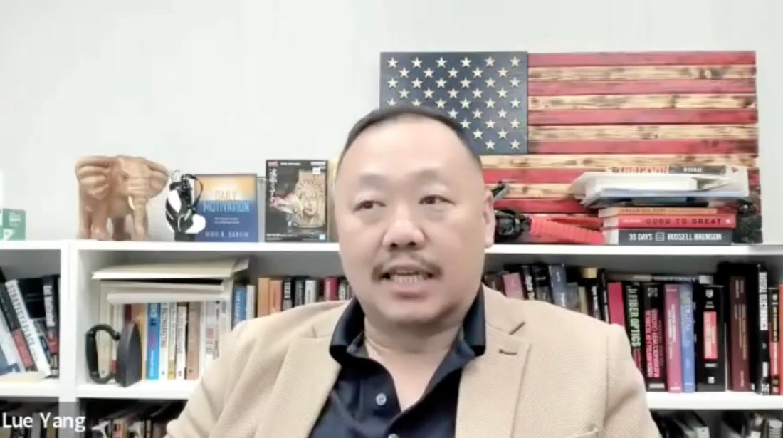 Lue Yang of Charlotte Business Owners speaking on Knowledge Mondays about business collaboration, partnerships, and strategic networking for entrepreneurs and small business owners in Charlotte.