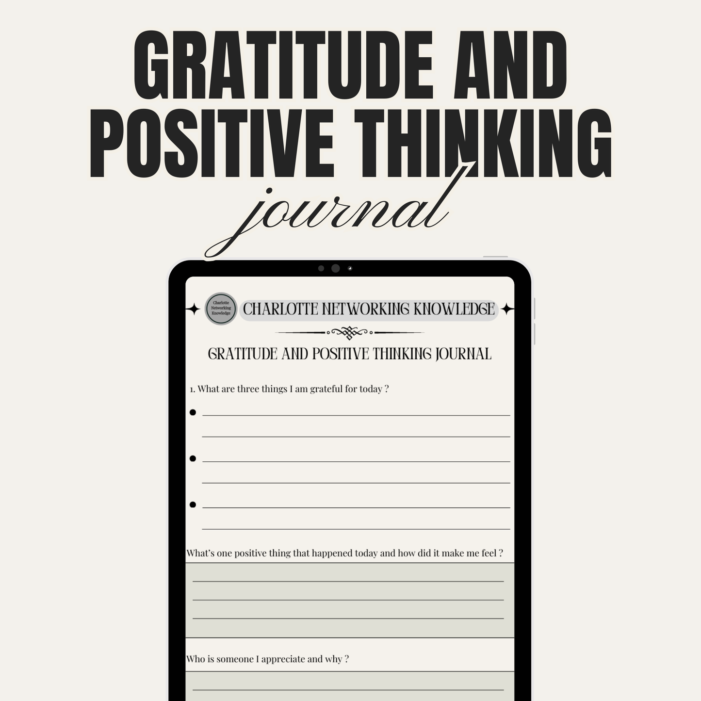 Daily Gratitude and Positivity Journal (Digital Journal)