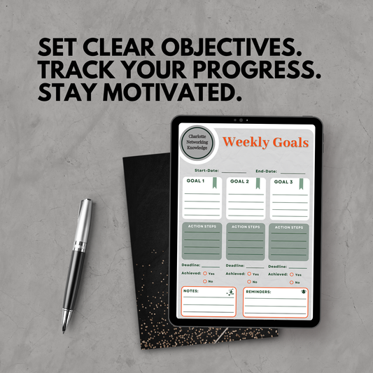 Weekly Goal Planner (Digital Goal Setting Planner)