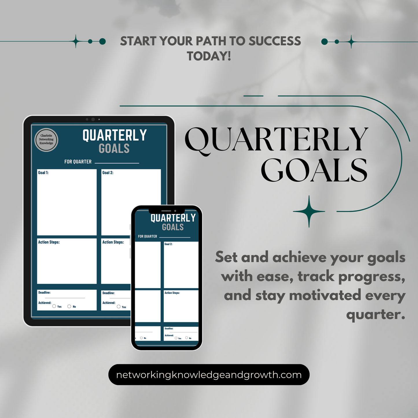 Quarterly Goal-Setting Template (Digital Template)