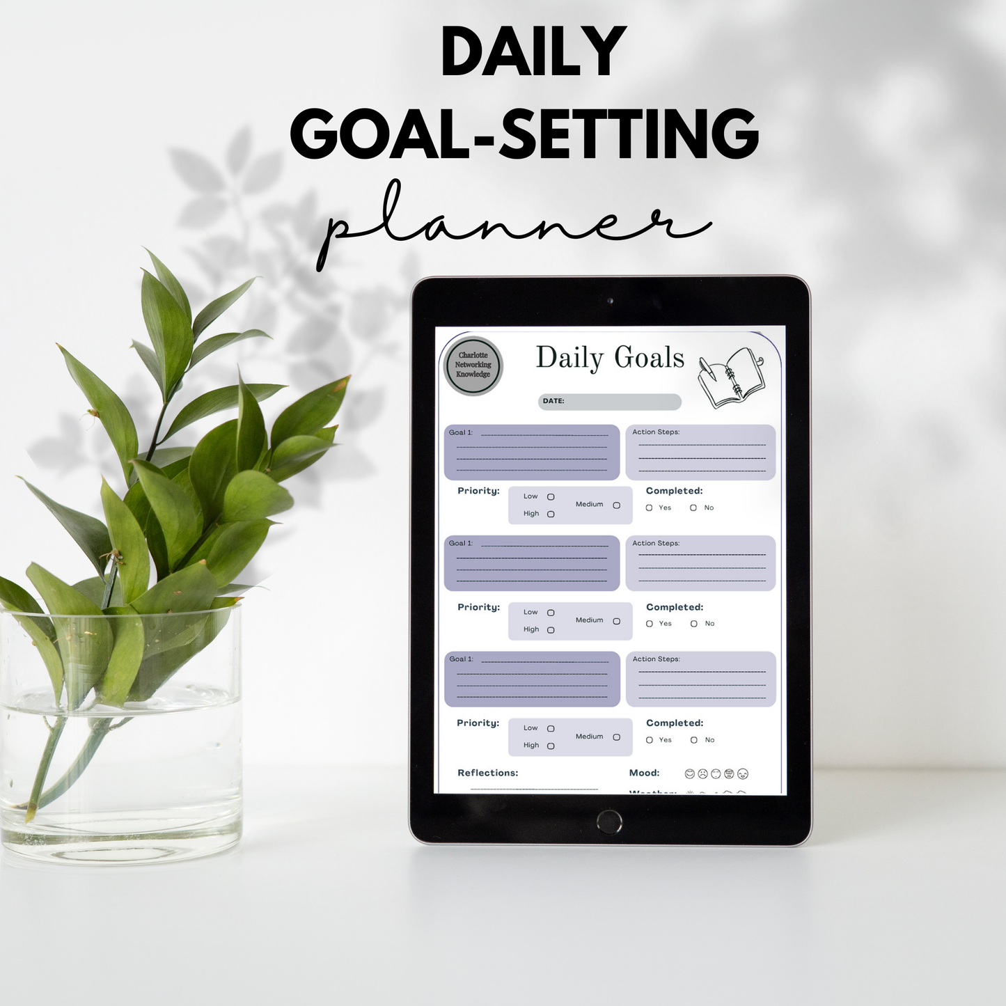 Daily Goal Setting Planner (Digital Planner)