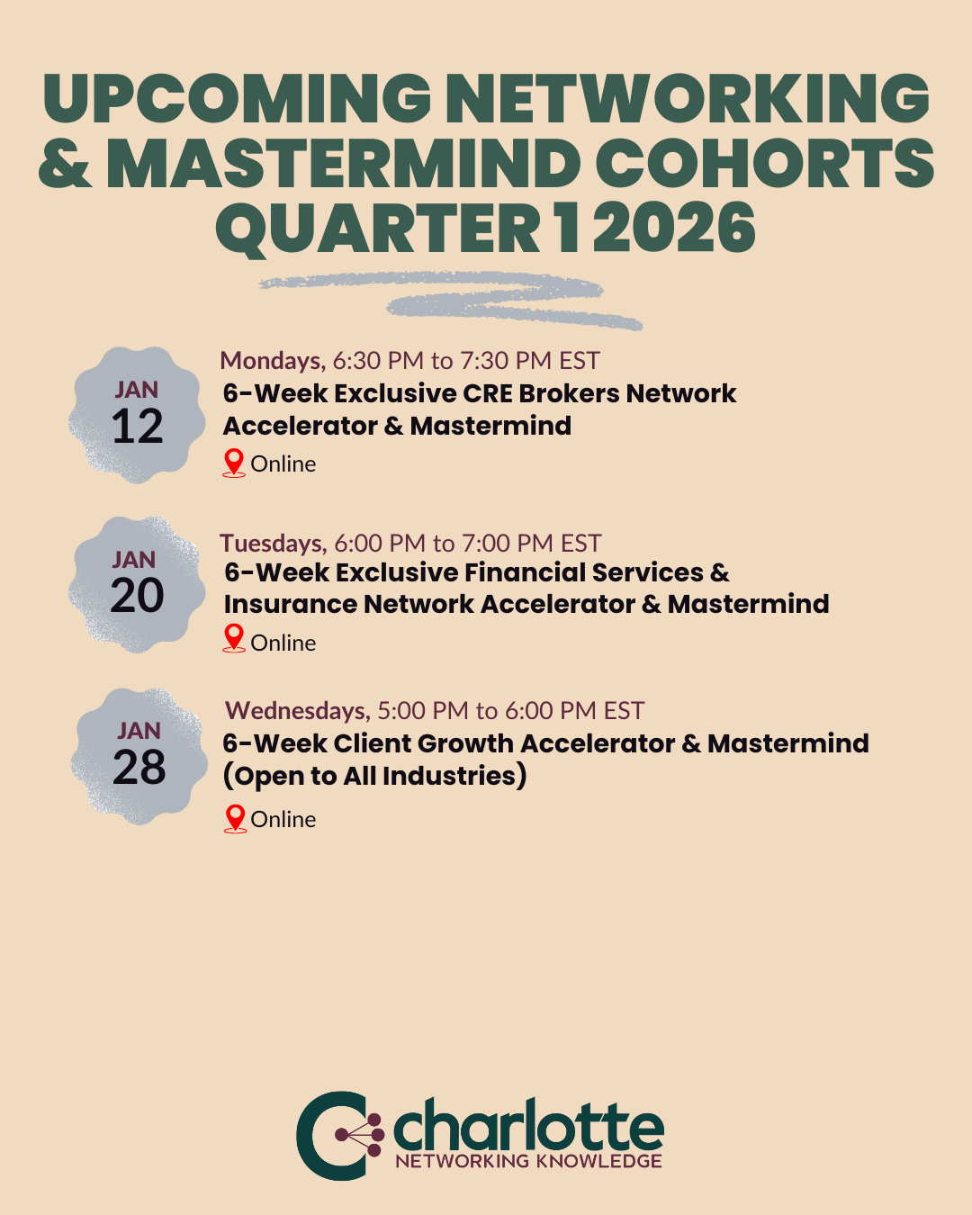 6-Week Intensive Networking Success and Confidence Bootcamp (Small Group Coaching)