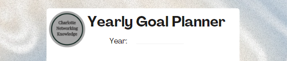 Yearly Goal Planner (Digital Planner)