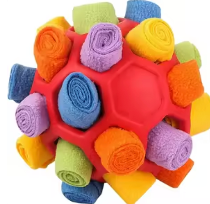 Snuffle Ball Toy for Dogs (Red)